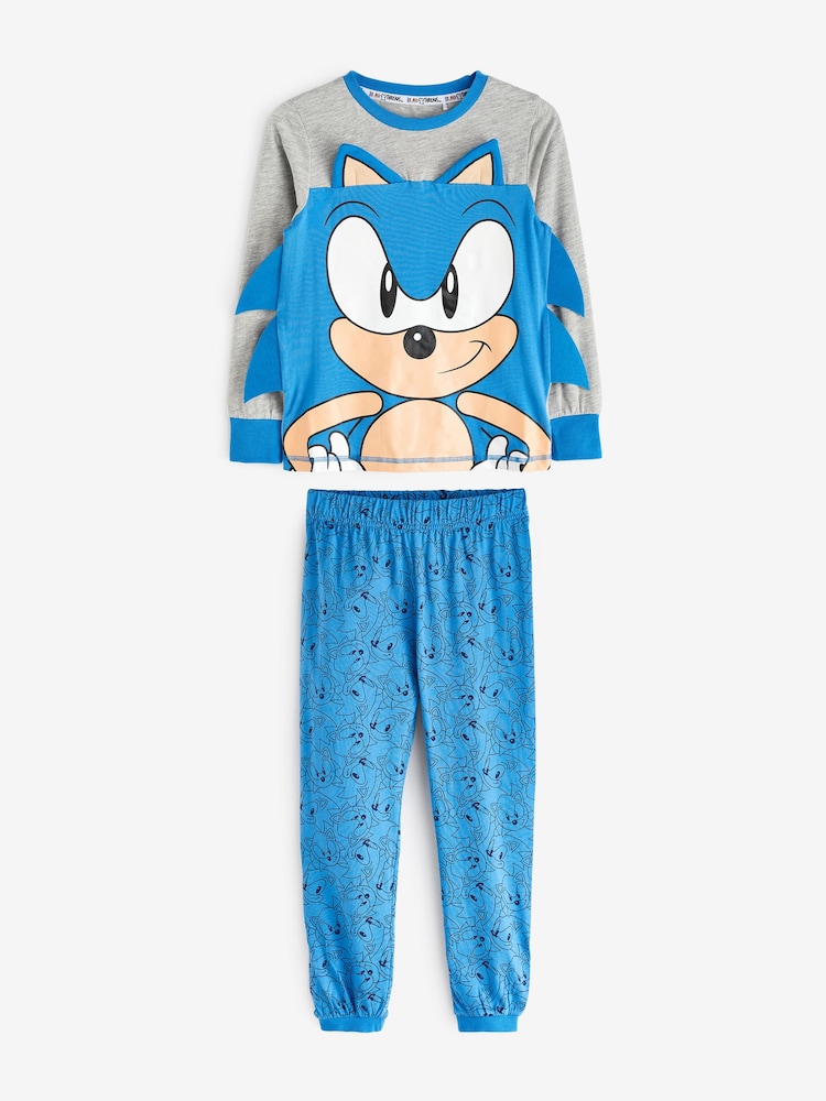 Brand Threads Blue Sonic the Hedgehog Boys Pyjama Set - Image 1 of 3