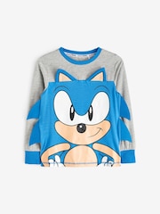 Brand Threads Blue Sonic the Hedgehog Boys Pyjama Set - Image 2 of 3