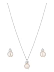 Simply Silver Sterling Silver Tone 925 Freshwater Pearl Set - Gift Boxed - Image 2 of 4