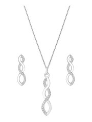 Simply Silver Sterling Silver Tone 925 Cubic Zirconia Infinity Set - Gift Boxed - Image 2 of 3