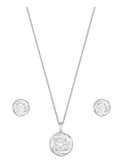 Simply Silver Sterling Silver Tone 925 Cubic Zirconia Knot Set - Gift Boxed - Image 2 of 4
