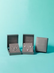 Simply Silver Sterling Silver Tone 925 Cubic Zirconia Heart Set - Gift Boxed - Image 3 of 3