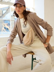 Ecru Crew Neck Short Sleeve Raglan Top - Image 2 of 6