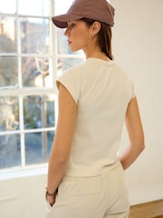 Ecru Crew Neck Short Sleeve Raglan Top - Image 3 of 6