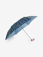 Cath Kidston Navy Floral Print Compact Umbrella - Image 1 of 2