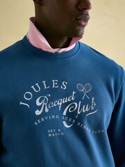 Joules Mason Navy Graphic Crew Neck Jumper - Image 4 of 7