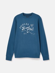 Joules Mason Navy Graphic Crew Neck Jumper - Image 6 of 7