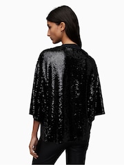 AllSaints Black Juela T-Shirt - Image 2 of 6