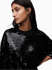 AllSaints Black Juela T-Shirt - Image 5 of 6