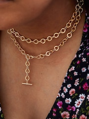 Mood Gold Polished Textured Chain Belt - Image 3 of 4