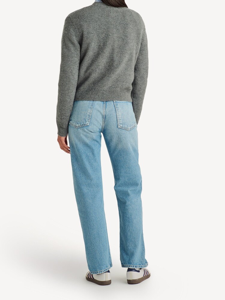 Sporty & Rich Grey SRC Cashmere Crew Neck Jumper - Image 2 of 4