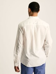 Joules Linen Blend White Plain Long Sleeve Shirt - Image 2 of 4