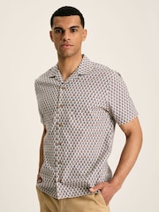 Joules Revere Blue Printed Short Sleeve Shirt - Image 1 of 8