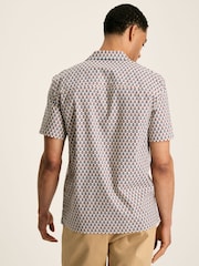 Joules Revere Blue Printed Short Sleeve Shirt - Image 3 of 8