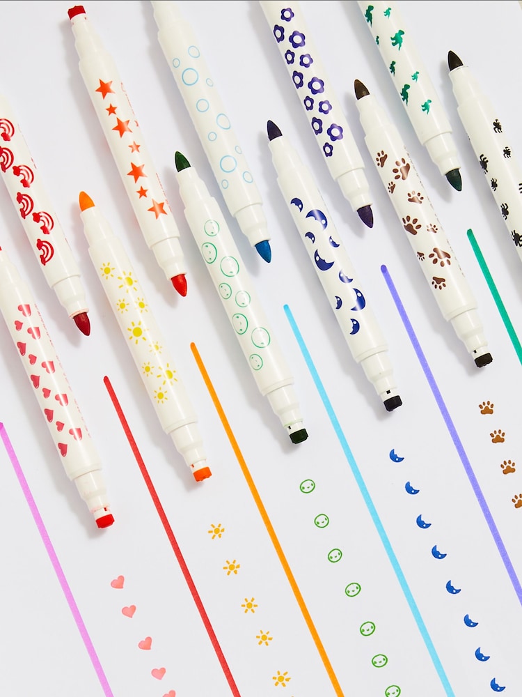 12 Pack Rainbow Stamper Pen Set - Image 1 of 3