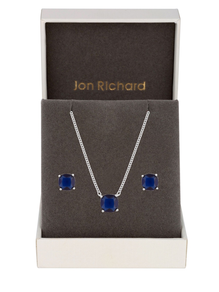 Jon Richard Silver Tone Cubic Zirconia Open Gift Boxed Stone Set - Image 1 of 2