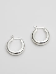 Simply Silver Sterling Silver Tone 925 Polished Small Hoop Earrings - Image 1 of 2