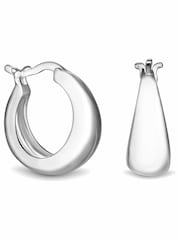 Simply Silver Sterling Silver Tone 925 Polished Small Hoop Earrings - Image 2 of 2
