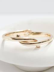 Jon Richard Gold Tone Polished Twisted Bangle Bracelet - Image 2 of 3