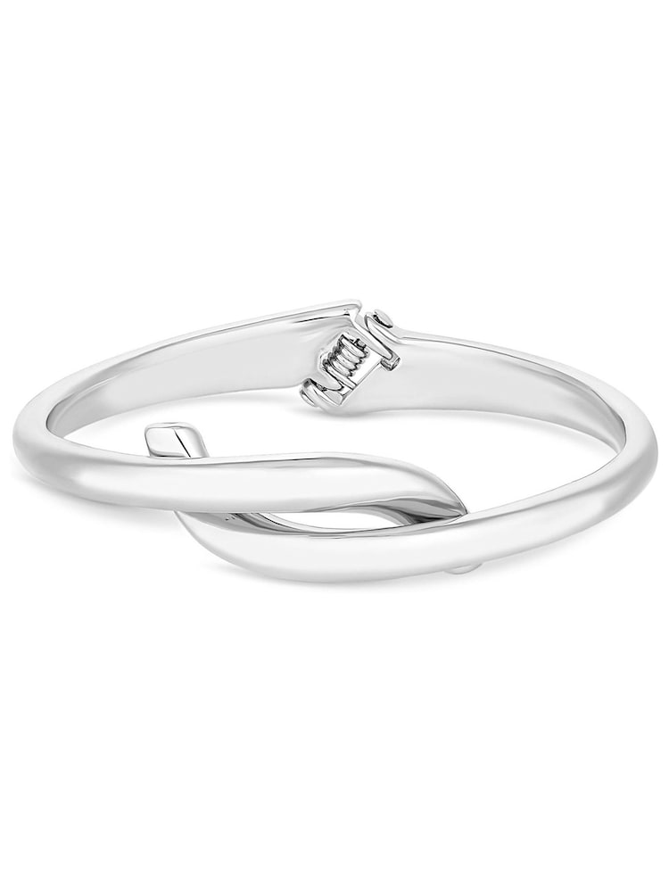 Jon Richard Silver Tone Polished Twisted Bangle Bracelet - Image 1 of 3