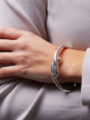 Jon Richard Silver Tone Polished Twisted Bangle Bracelet - Image 3 of 3