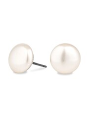 Jon Richard Silver Plated Pearl Bouton Stud Earrings - Image 1 of 1