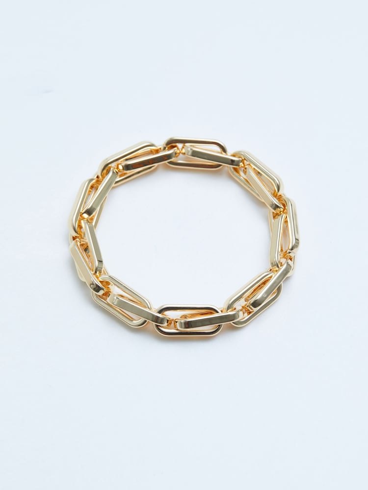 Jon Richard Gold Tone Polished Chain Stretch Bracelet - Image 1 of 4