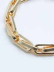 Jon Richard Gold Tone Polished Chain Stretch Bracelet - Image 3 of 4