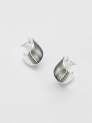 Simply Silver Sterling Silver 925 Clean Polished Twist Hoop Earrings - Image 1 of 3