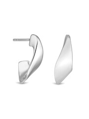 Simply Silver Sterling Silver 925 Clean Polished Twist Hoop Earrings - Image 2 of 3