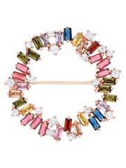 Jon Richard Rose Gold Plated Multi Cubic Zirconia Scattered Stone Brooch - Gift Boxed - Image 1 of 2