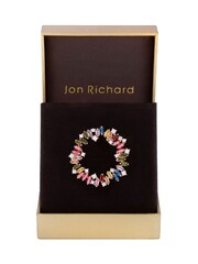 Jon Richard Rose Gold Plated Multi Cubic Zirconia Scattered Stone Brooch - Gift Boxed - Image 2 of 2