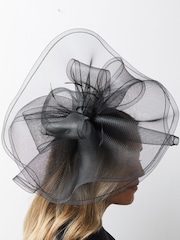 Jon Richard Black Large Hat Fascinator - Image 3 of 4