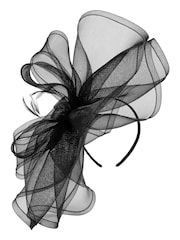 Jon Richard Black Large Hat Fascinator - Image 4 of 4