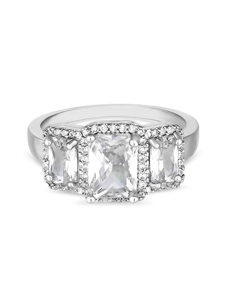 Jon Richard White Silver Tone Crystal Cubic Zirconia Ring - Image 1 of 1 Jon Richard White Silver Tone Crystal Cubic Zirconia Ring - Image 1 of 1
