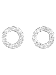 Simply Silver Silver Tone Cubic Zirconia Mini Round Stud Earrings - Image 1 of 2