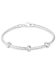 Simply Silver Silver Tone Polished Knot Bangle Bracelet - Image 1 of 3