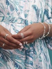 Simply Silver Silver Tone Polished Knot Bangle Bracelet - Image 2 of 3