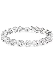 Jon Richard Silver Tone Crystal Floral Tennis Bracelet - Image 1 of 3