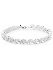 Jon Richard Silver Tone Cubic Zircnonia Multi Navette Bracelet - Image 1 of 1