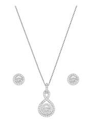Jon Richard Silver Tone Clear Crystal Infinity Set - Image 1 of 2