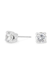 Jon Richard Silver Tone Cubic Zirconia 6mm Small Stud Earrings - Image 1 of 1