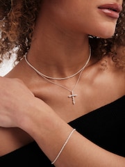 Simply Silver Silver Tone Sparkle Bracelet - Image 4 of 4