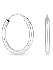Simply Silver Silver Tone Polished Sleeper Hoops Earrings - Image 1 of 1