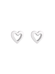 Simply Silver Ohrstecker mit Herzmotiv in farblich abgestimmtem Design - Bild 1 von 1