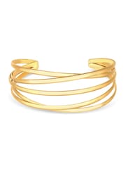 Jon Richard Gold Tone Polished Weave Cuff Bangle Bracelet - Image 2 of 2