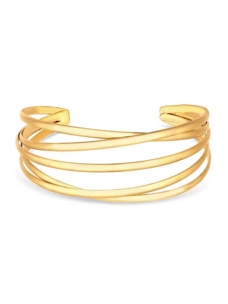 Jon Richard Gold Tone Polished Weave Cuff Bangle Bracelet - Image 2 of 2 Jon Richard Gold Tone Polished Weave Cuff Bangle Bracelet - Image 2 of 2