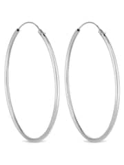 Simply Silver Sterling Silver Tone 925 Hoop Earrings - Image 2 of 2