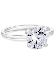 Simply Silver Silver Ground Sterling925 with Cubic Zirconia Solitaire Ring - Image 1 of 3