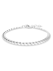 Simply Silver Silver Tone 925 Heart Row Bracelet - Image 1 of 6